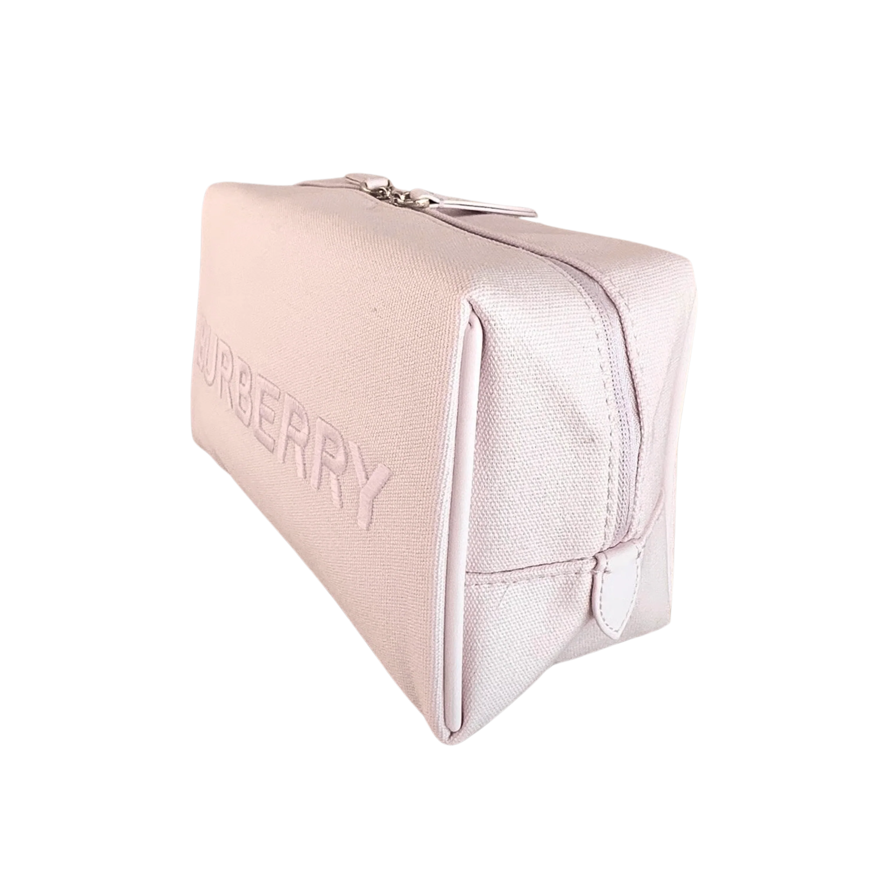 Burberry Embossed Logo Canvas Pouch - Pink - Image 2