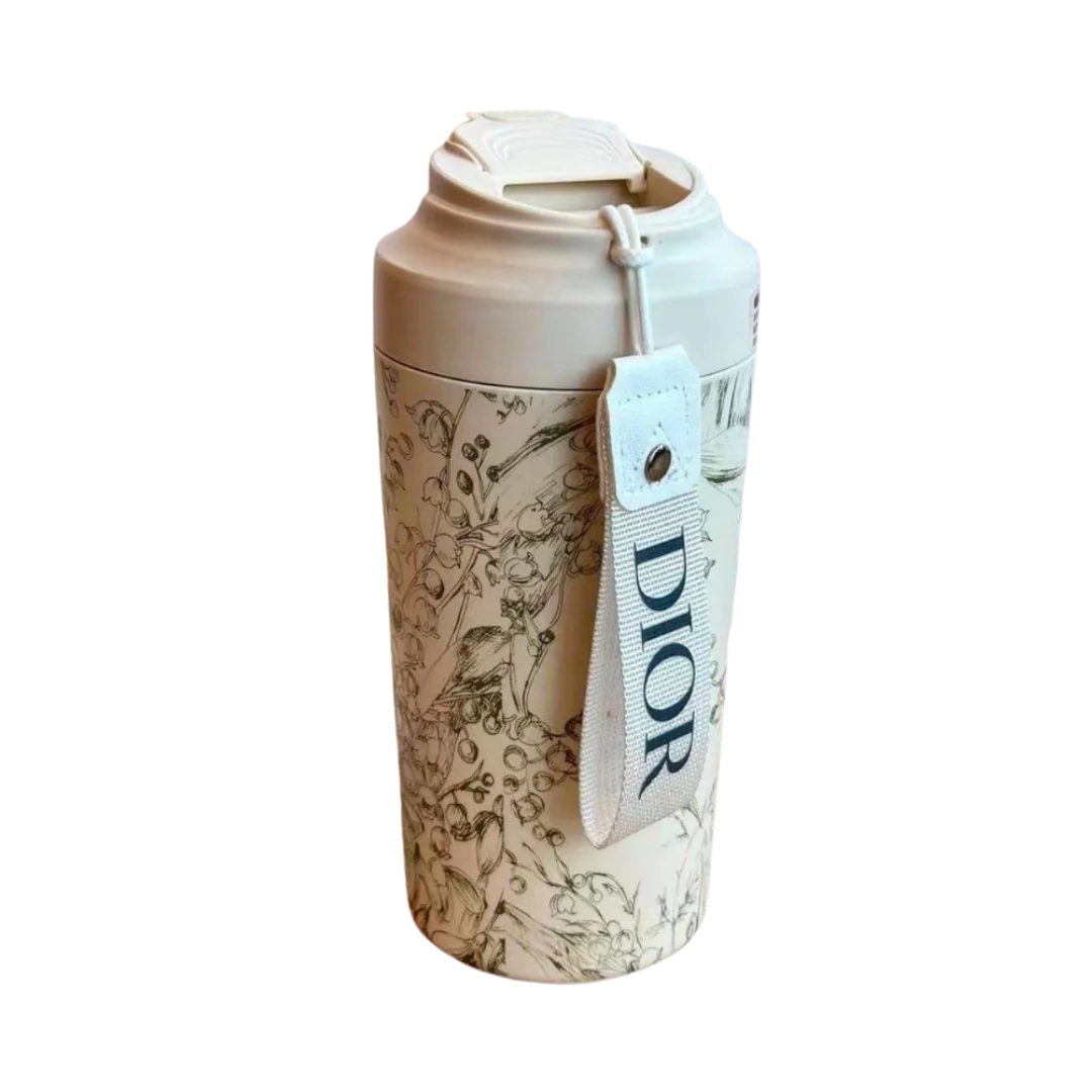 Dior Cream Floral Travel Mug - Image 2