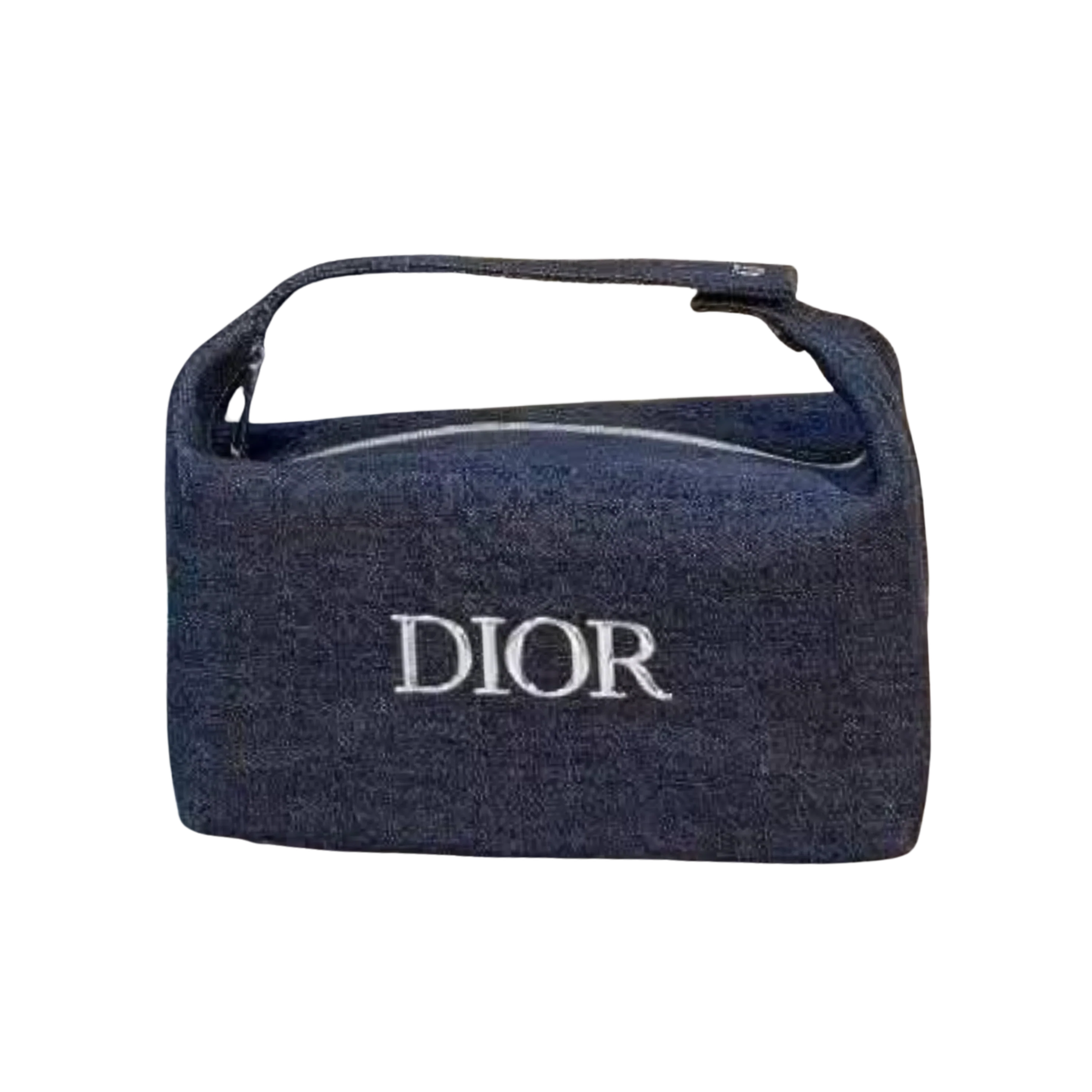 Dior Denim Cosmetic Pouch with Handle
