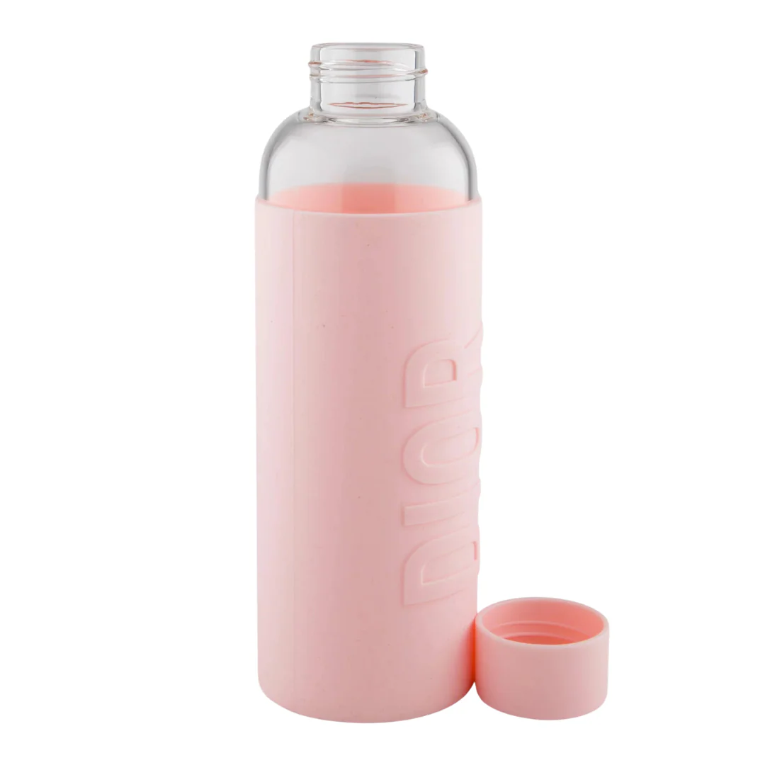 Dior Glass Water Bottle 550ML - Pink - Image 2