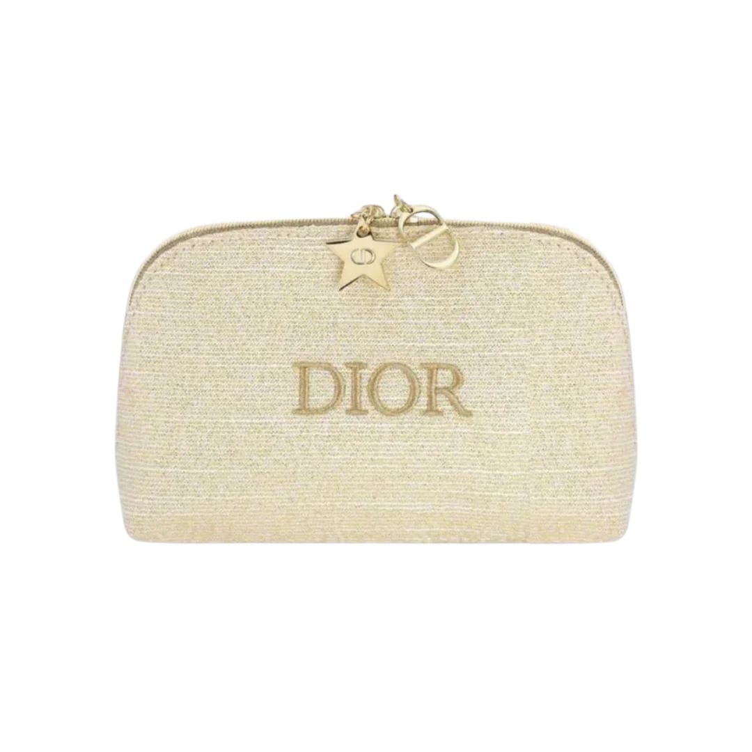 Dior Holiday 2024 Makeup Pouch with Star and CD Logo Chain