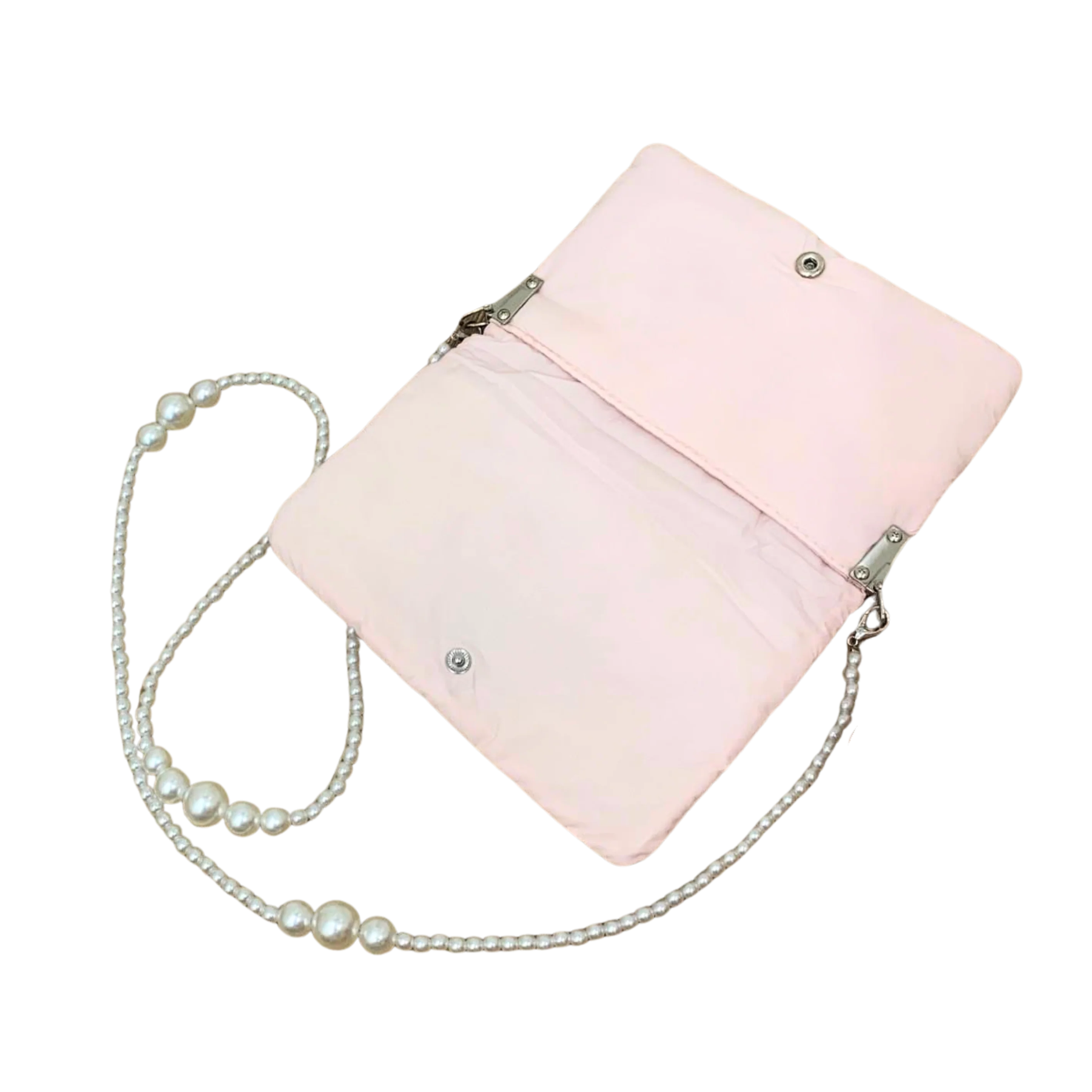 Dior Pink Pouch with Pearl Chain Strap - Image 2