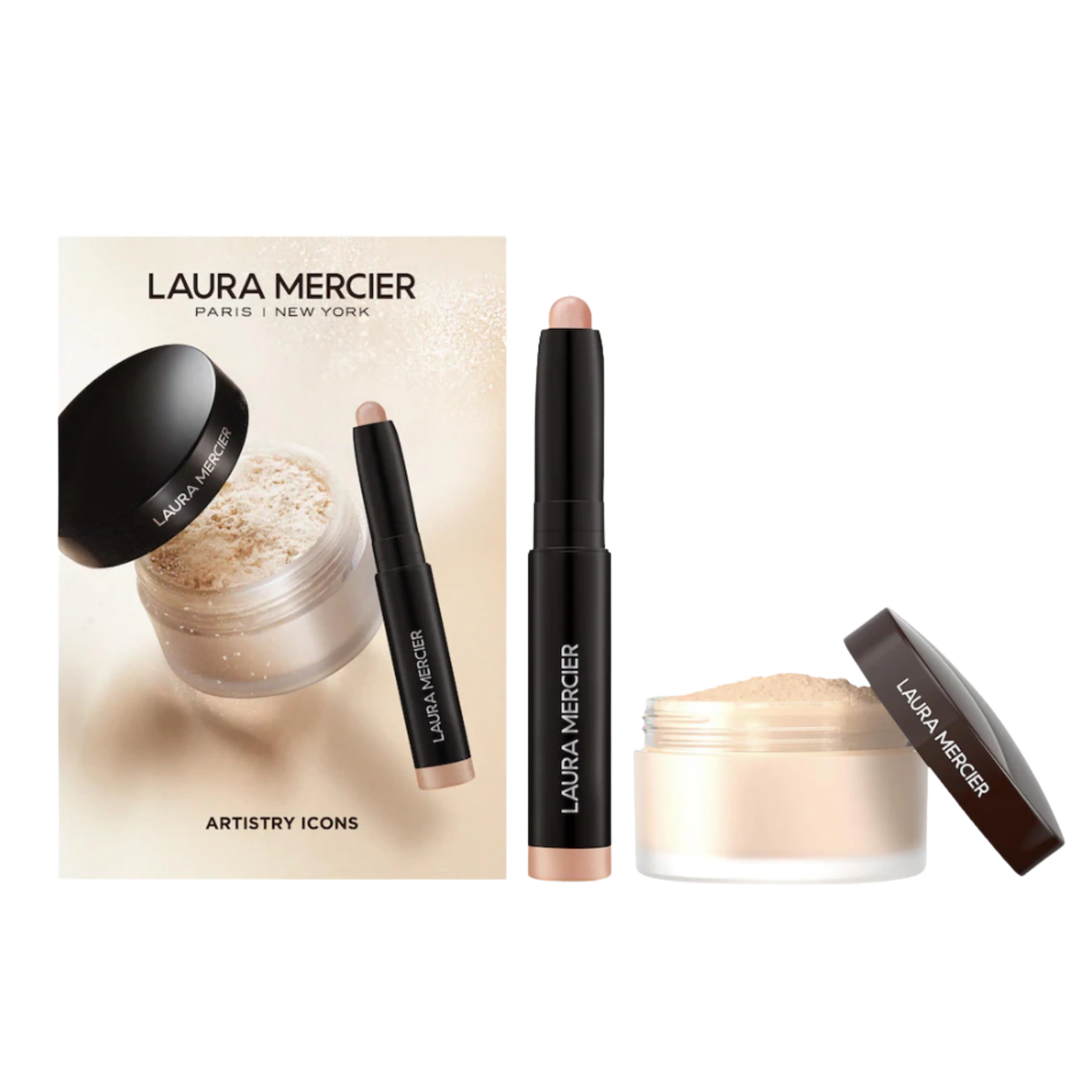 Laura Mercier Mini Artistry Icons Loose Powder and Eyeshadow Set